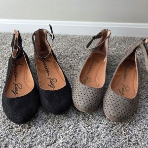 2 Pair Of Womens American Rag Ballet Flats In Sz 8.5 NWOB
